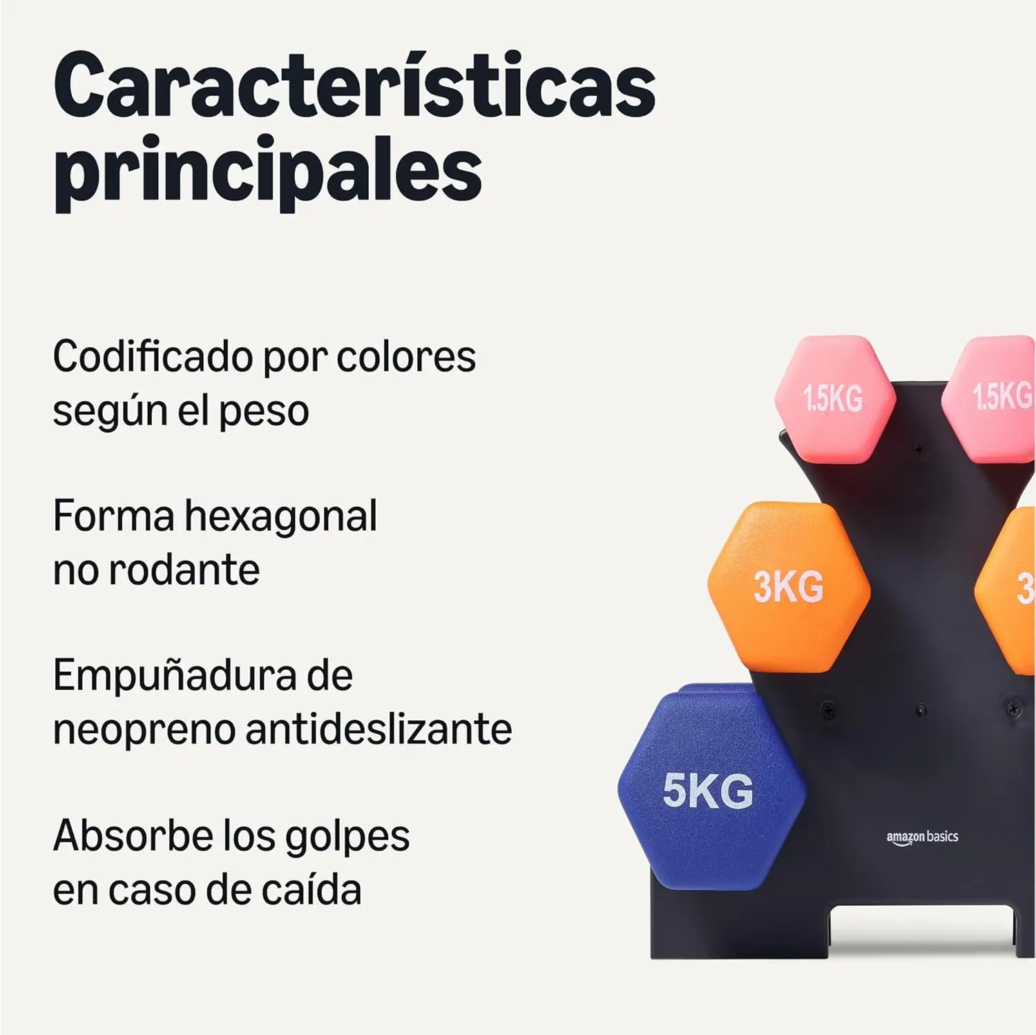 Par de mancuernas de neopreno Amazon Basics, a examen: pros, contras y veredicto — imagen 2